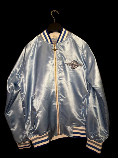 AVIATOR WINGS BOMBER JACKET IN SKY BLUE