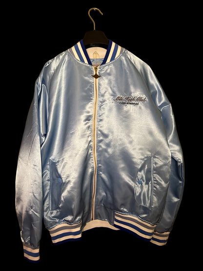 MILE HIGH CLUB BOMBER JACKET IN SKY BLUE